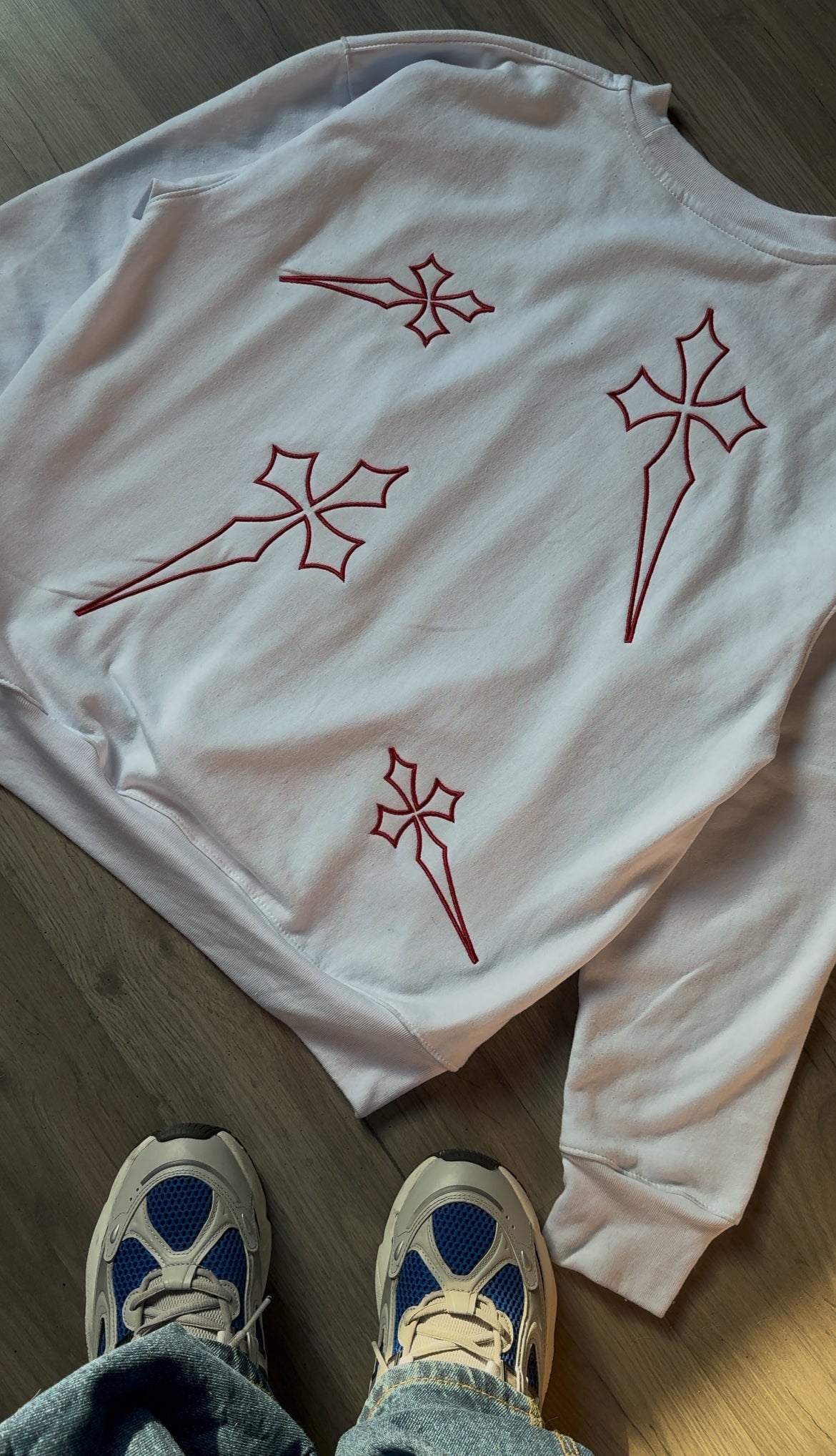 Sacred hatless crewneck